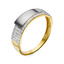 Серебряное кольцо с позолотой эмалью и фианитами с117745пзж